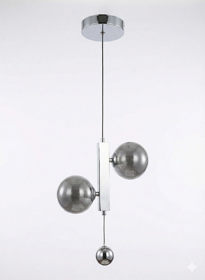 SPOLUX Modern Lighting, Single pendent, Light, Modern glass white light pendent, Chrome color 25x100 cm, Suitable for bedroom, kitchen, coffee shop. - Image 1